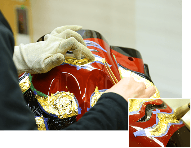 獅子頭製作の様子